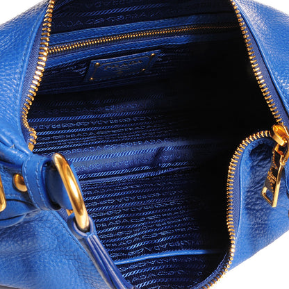 Prada Vitello Daino Hobo Azzurro 5 of 8