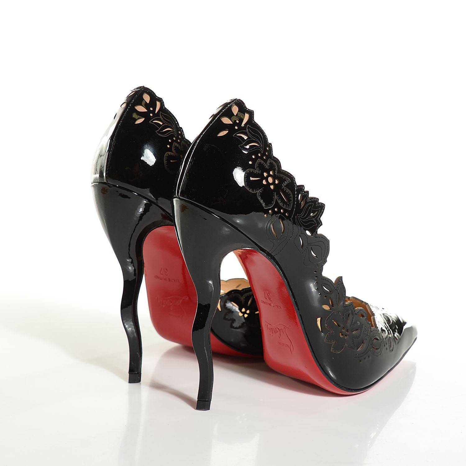 Christian Louboutin Patent Beloved 120 Pumps 37 Black 7 of 19