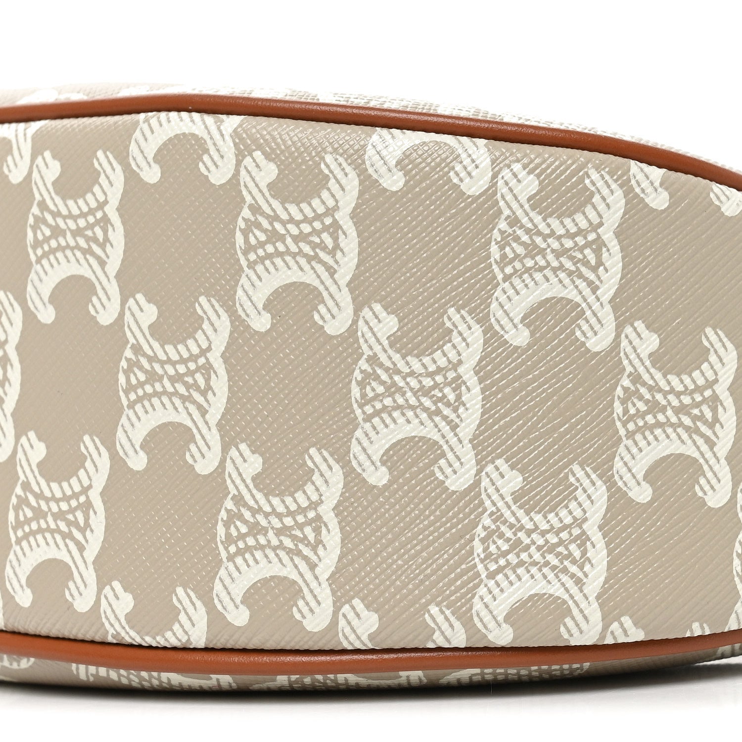 Celine Canvas Calfskin Ava Triomphe Shoulder Bag Grege 9 of 9