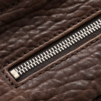 Chanel Distressed Lambskin Le Marais Bowler Brown 12 of 13