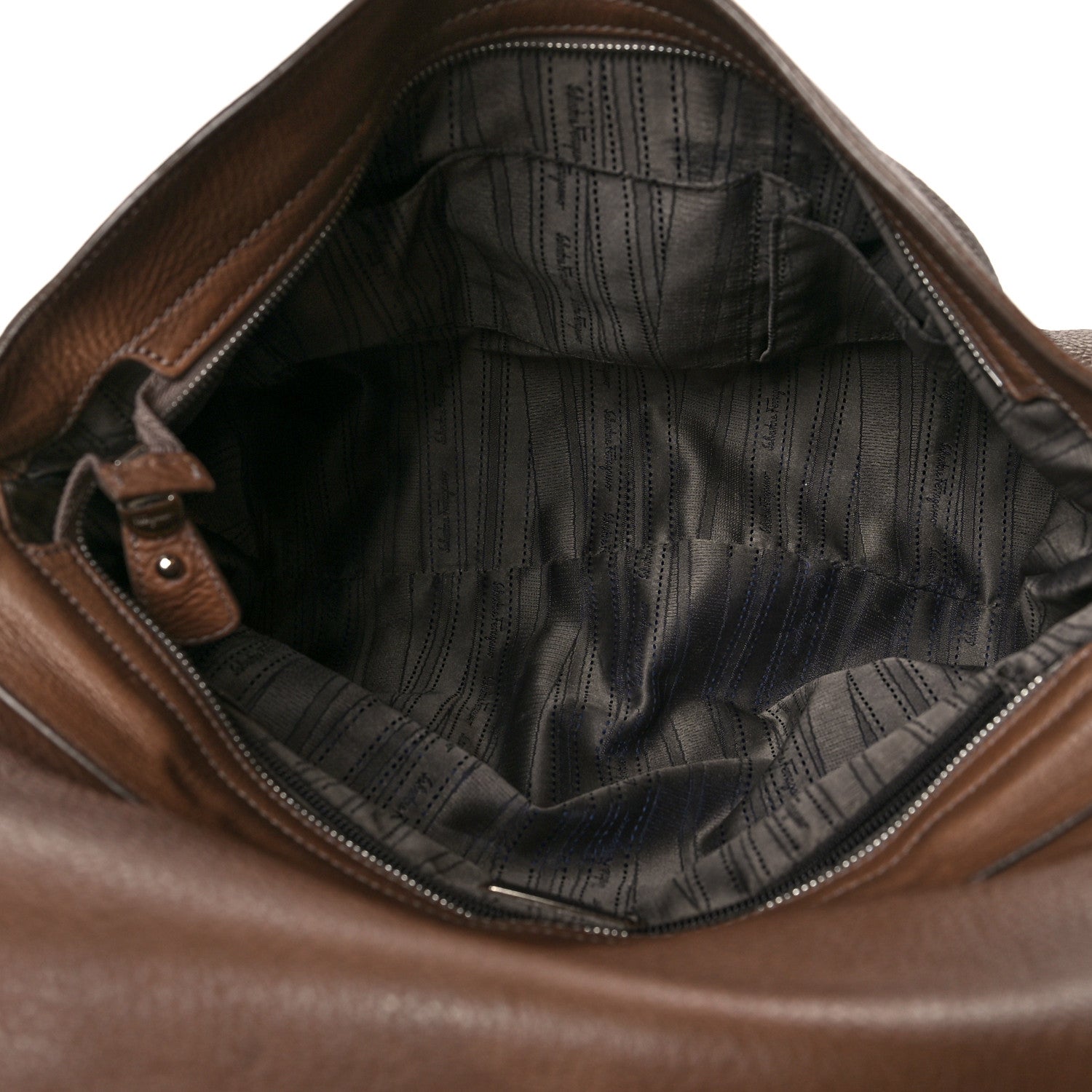 Salvatore Ferragamo Calfskin Large Sofia Shoulder Bag Brown 9 of 13