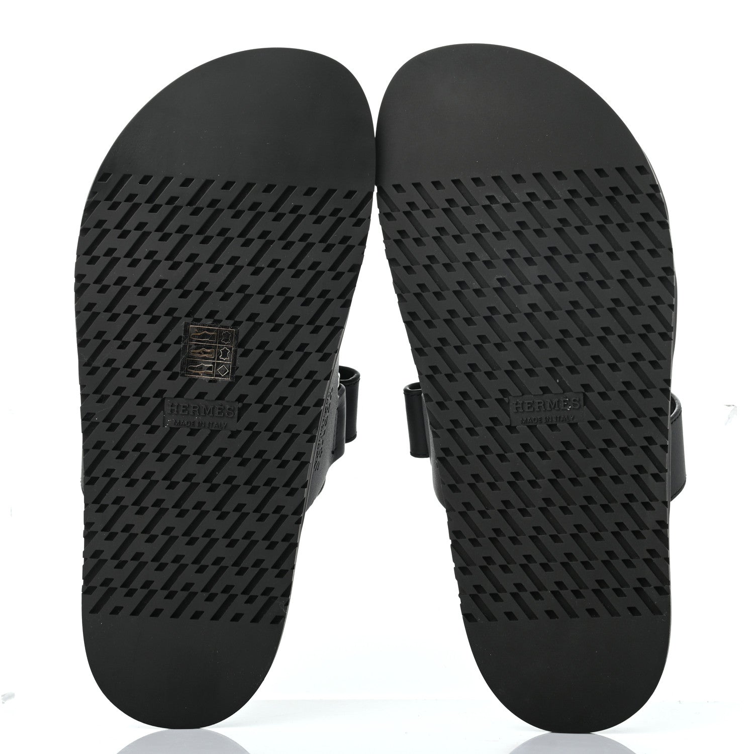 Hermes Calfskin Womens Chypre Sandals 39 Black 5 of 8