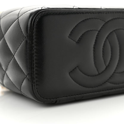 Chanel Lambskin Quilted Small CC Dynasty Vanity Case With Chain Black 10 of 11