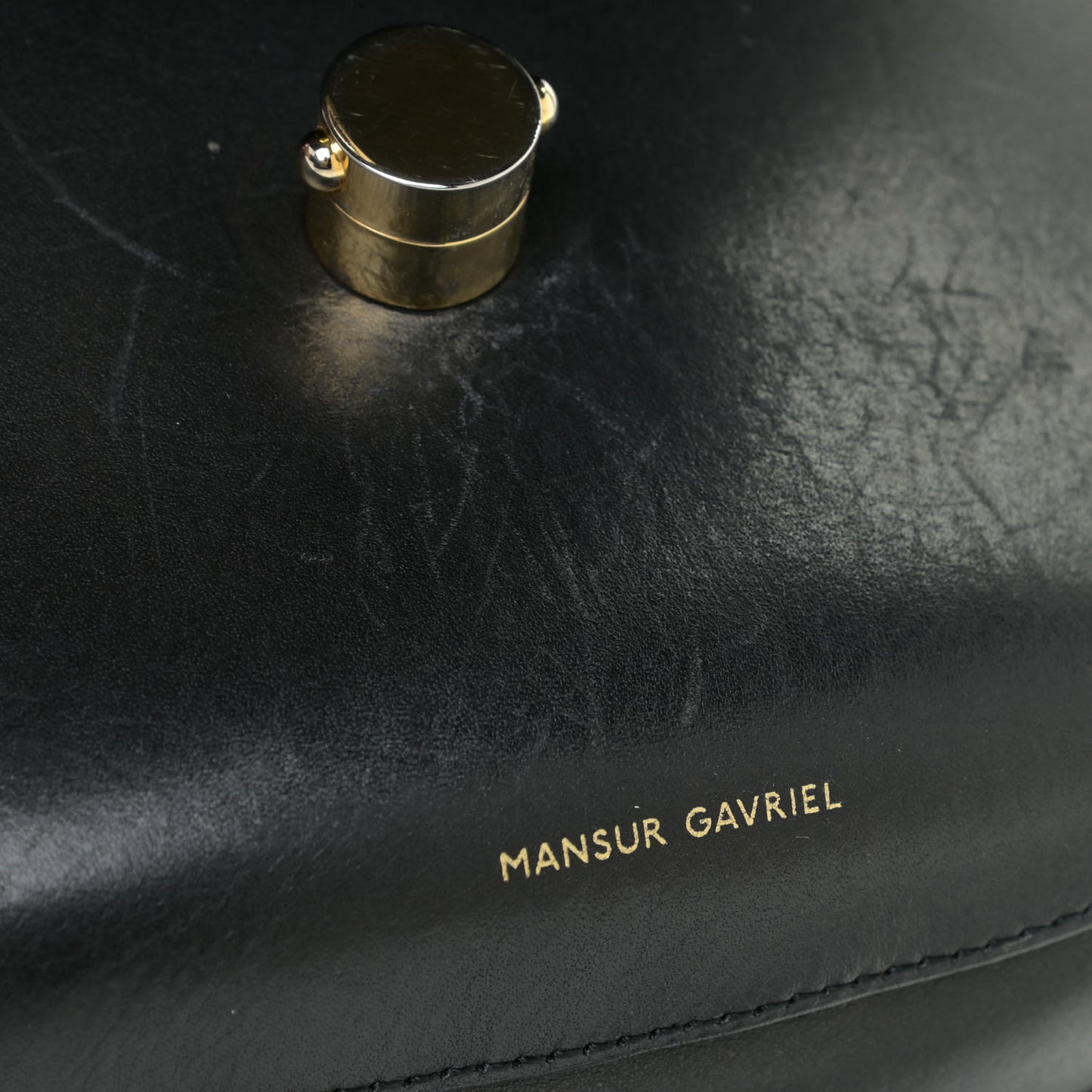 Calfskin Saddle Crossbody Bag Black