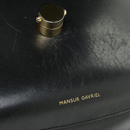 Mansur Gavriel Calfskin Saddle Crossbody Bag Black 15 of 19
