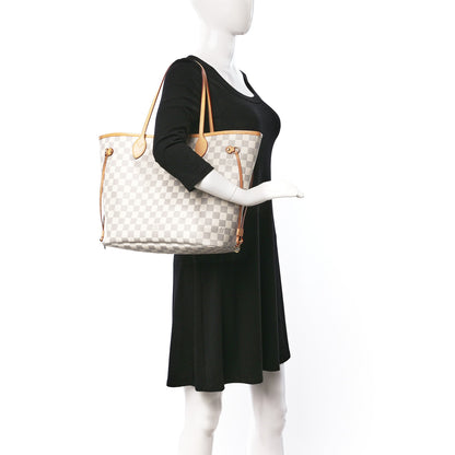 Louis Vuitton Damier Azur Neo Neverfull MM Rose Ballerine 2 of 10