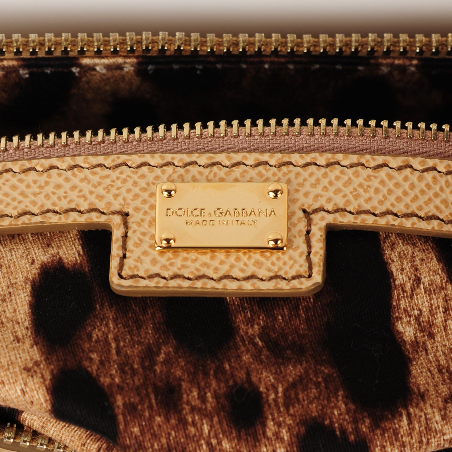 Dolce & Gabbana Textured Calfskin Miss Escape Tote Beige 6 of 6