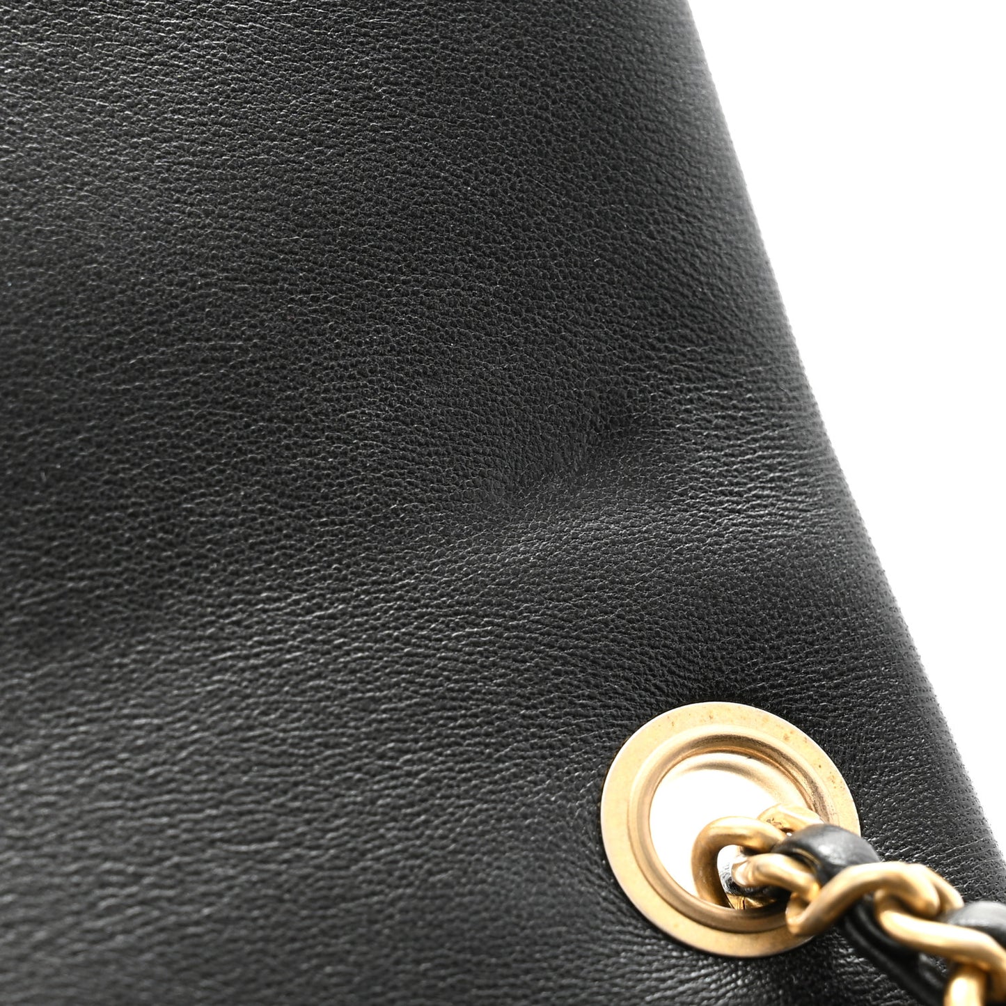 Lambskin Quilted Mini Rectangular Pearl Crush Flap Black
