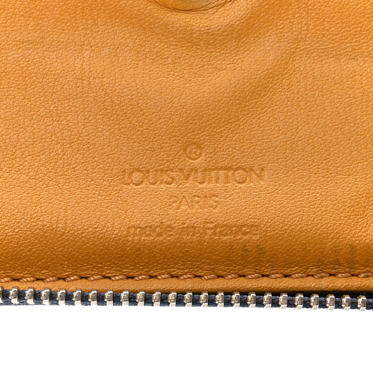 LOUIS VUITTON Denim Zip Compact Wallet Blue