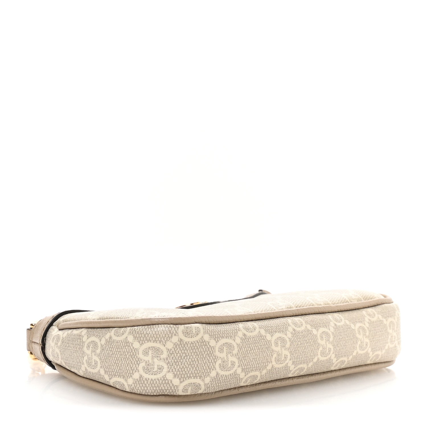 Gucci GG Supreme Monogram Textured Dollar Calfskin Web Mini Ophidia GG Handbag Beige Mystic White Oatmeal 4 of 11