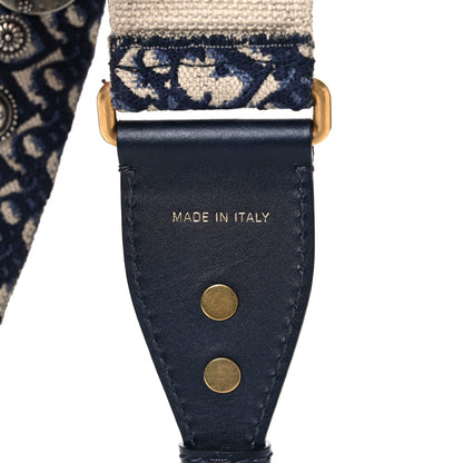 Christian Dior Oblique Studded Shoulder Strap Blue 3 of 10