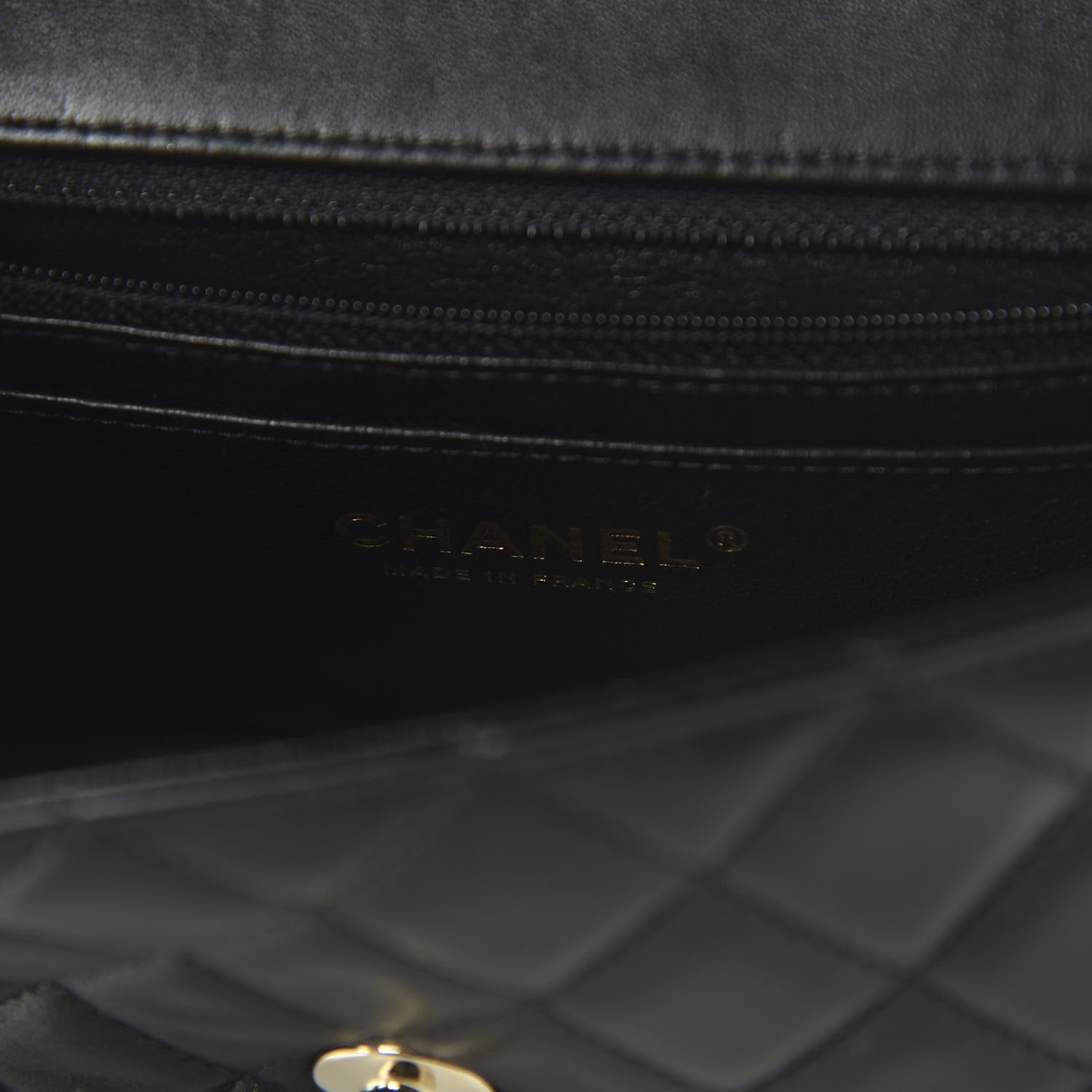 Chanel Lambskin Quilted Mini Rectangular Flap Black 8 of 11