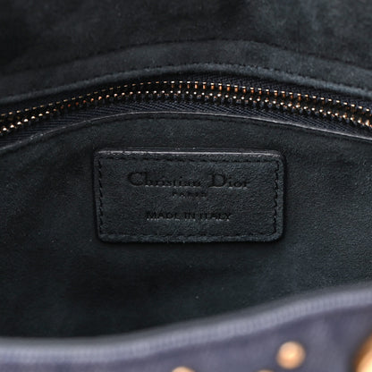 Christian Dior Canvas Cannage Studded Medium Supple Lady Dior Blue 6 of 9