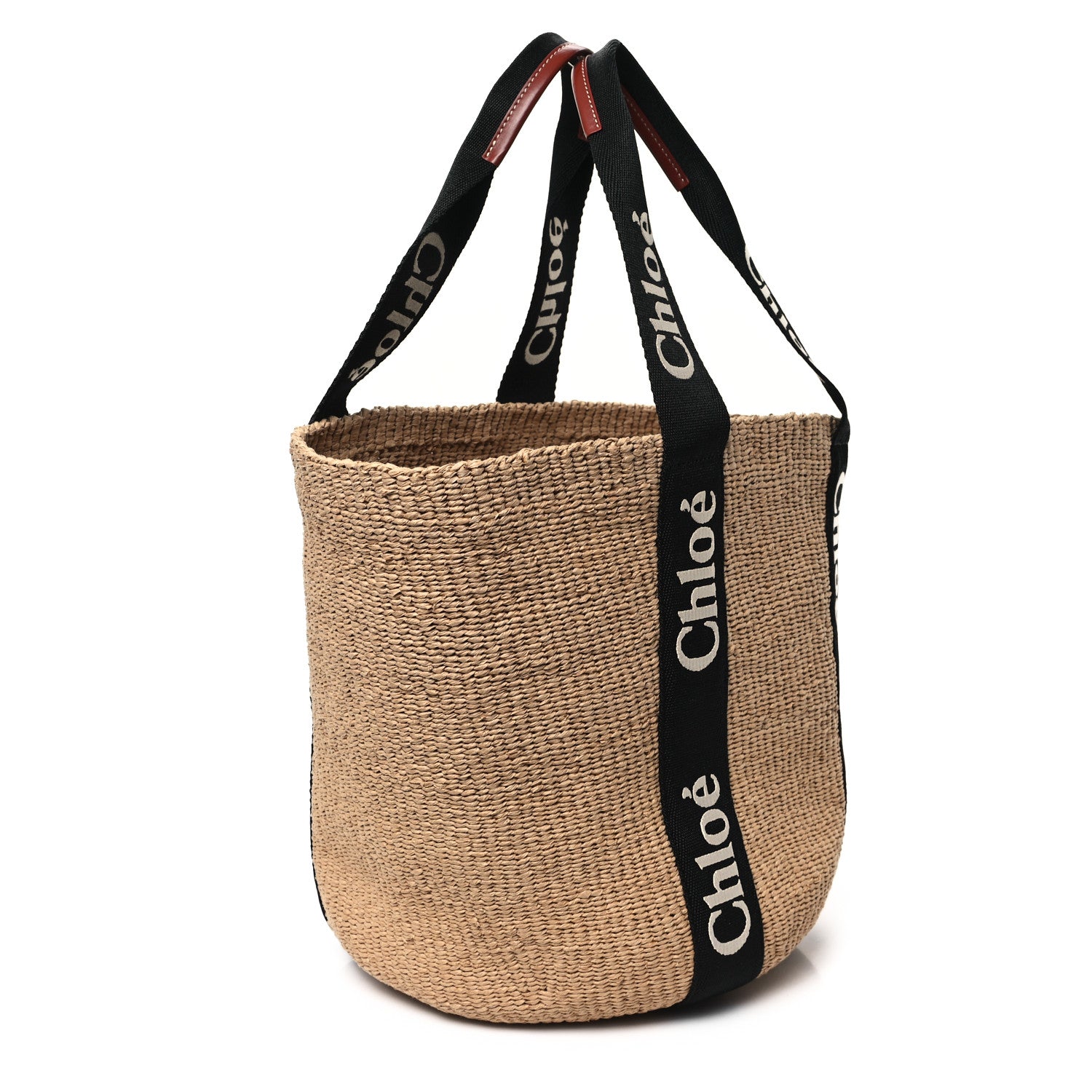 Chloe X MIFUKO Raffia Large Woody Basket Bag Black 3 of 9