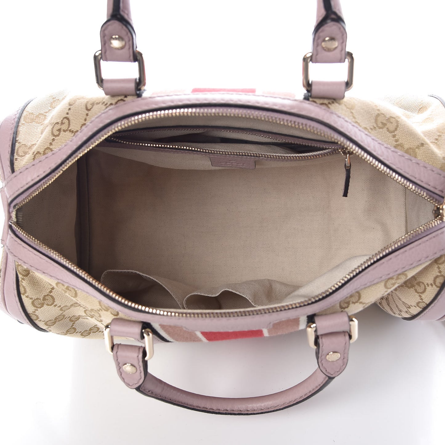 Monogram Selleria Calfskin Vintage Web Medium Boston New Sand Lilas