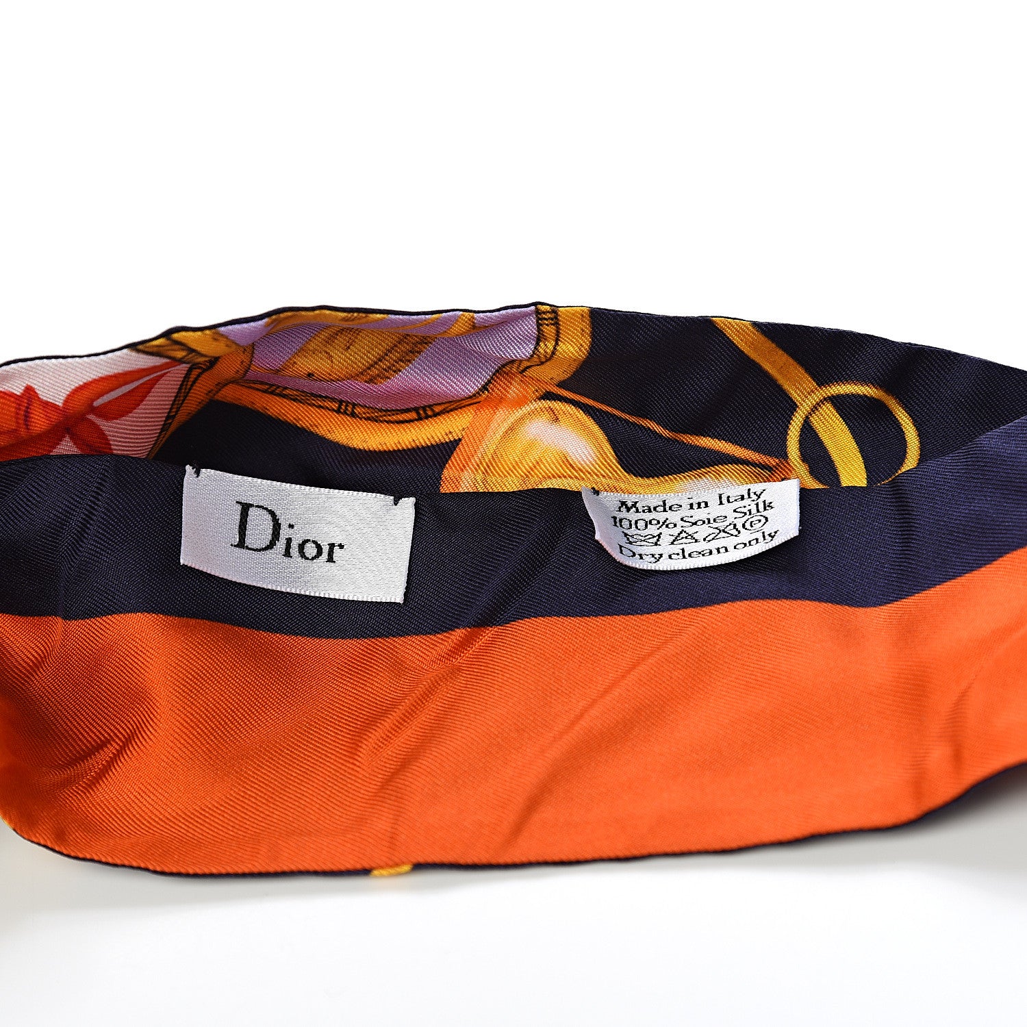 Christian Dior Silk ABCDior A Mitzah Scarf Blue Marine 2 of 2
