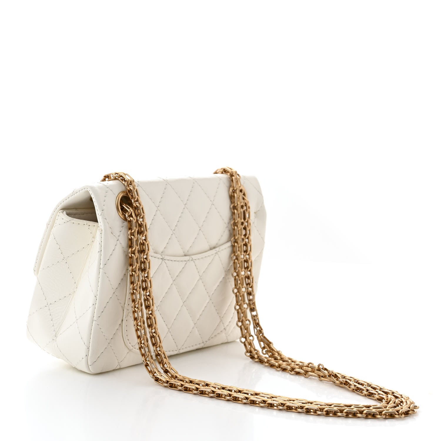 Chanel Aged Calfskin Quilted 2.55 Reissue Mini Flap White 3 of 11