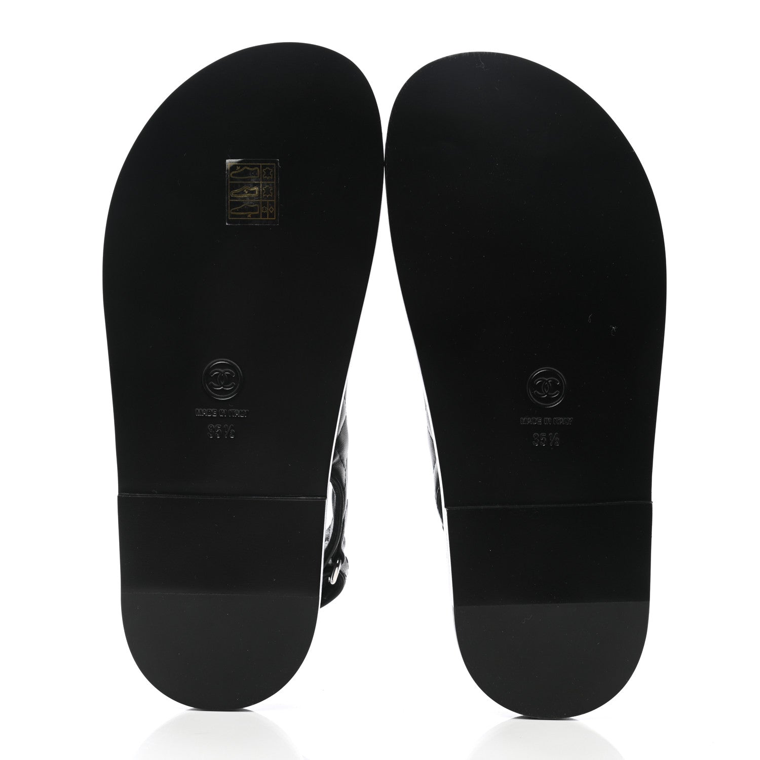 Chanel Lambskin Quilted Velcro Dad Sandals 35.5 So Black 5 of 11