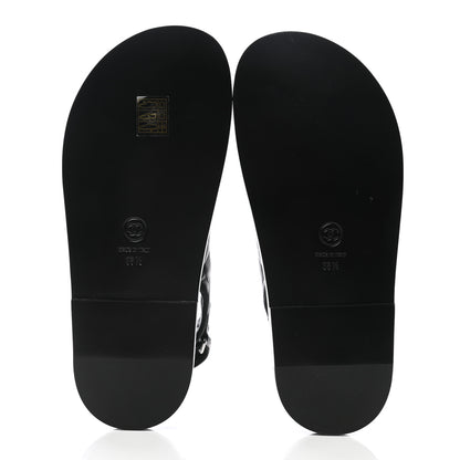 Chanel Lambskin Quilted Velcro Dad Sandals 35.5 So Black 5 of 11