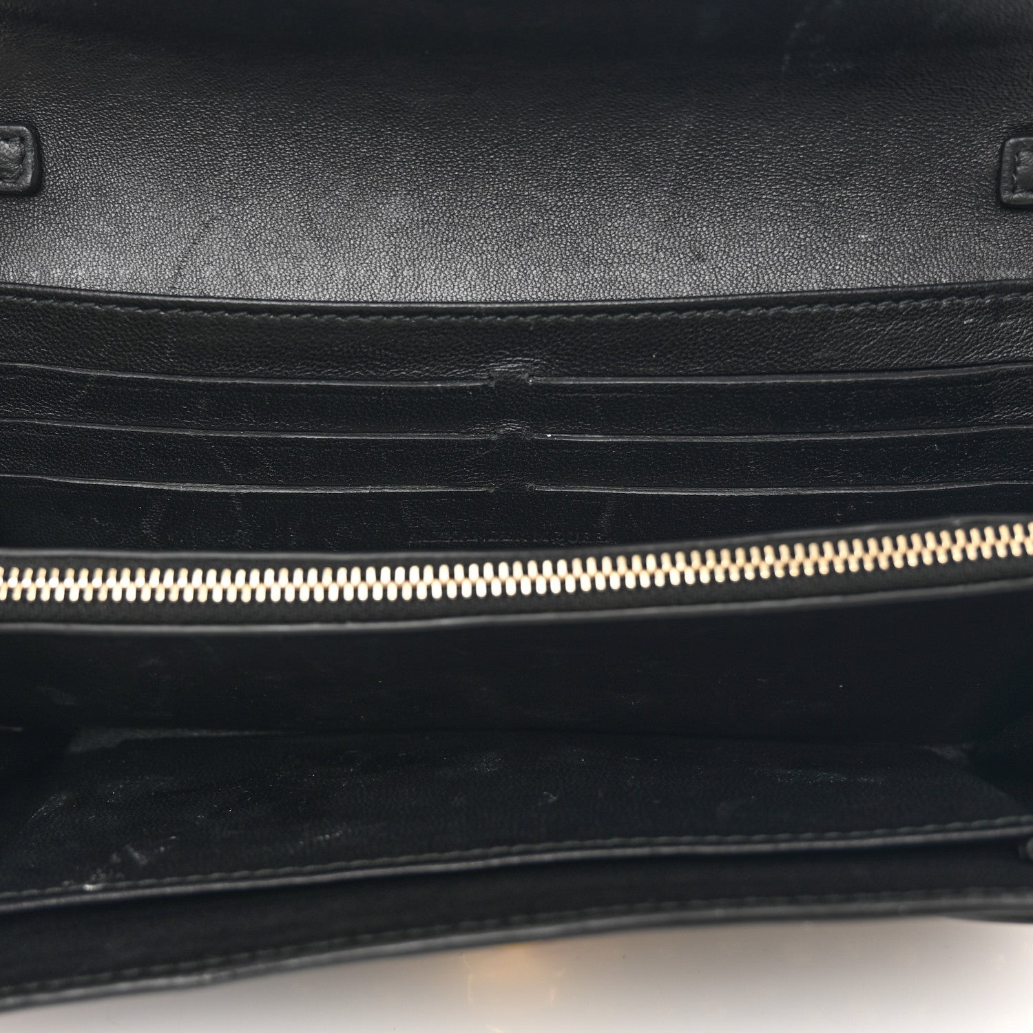Alexander McQueen Calfskin Studded Skull Wallet on Chain Black