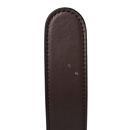 Gucci GG Supreme Monogram Matte Plutone Calfskin Double G 30mm Belt 85 34 Beige Ebony New Acero 9 of 10