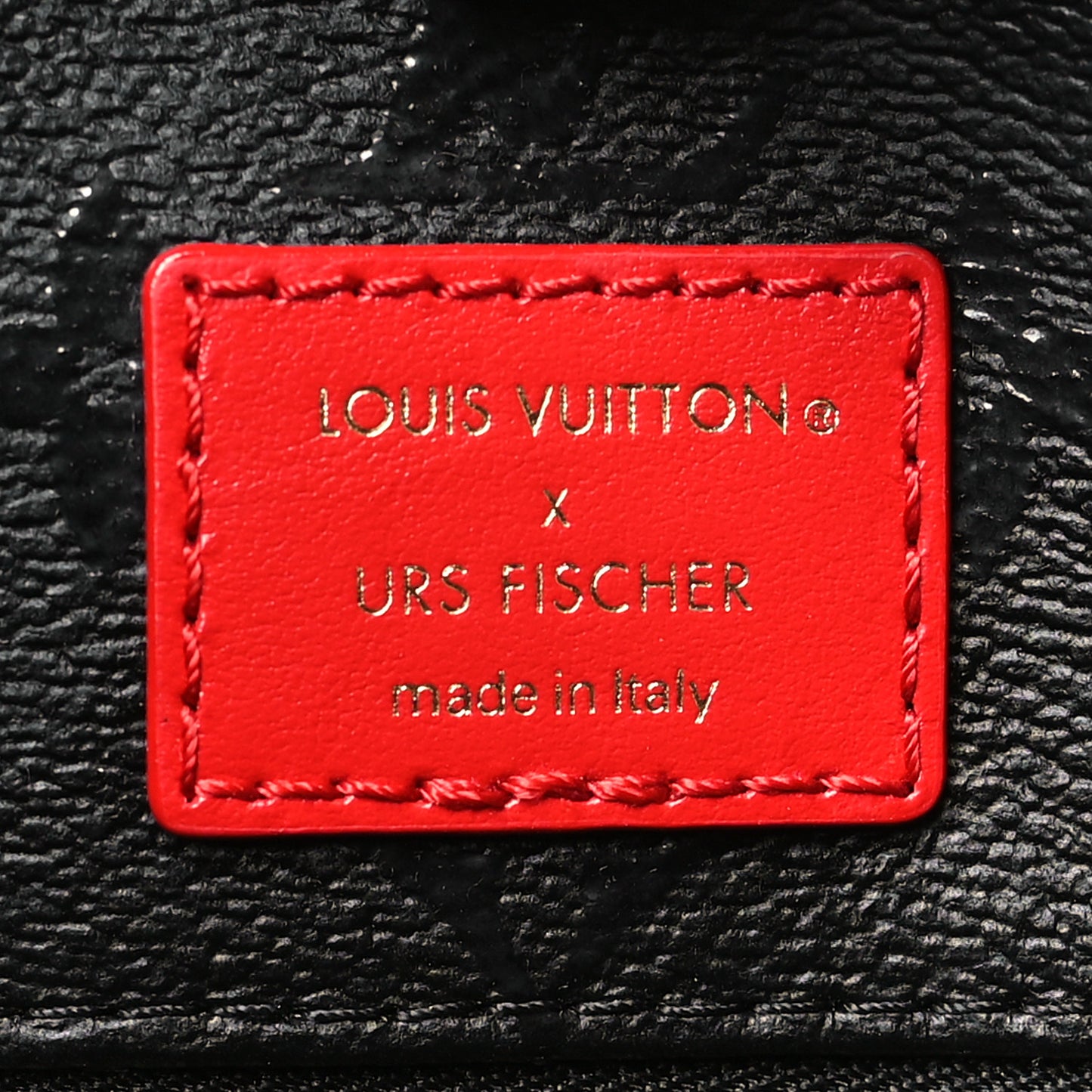 X UF Tufted Monogram Onthego GM Black Red