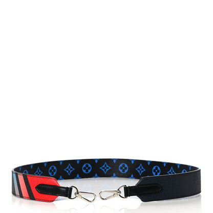 Louis Vuitton Canvas Bandouliere Shoulder Strap Black Bleu Digital 3 of 8