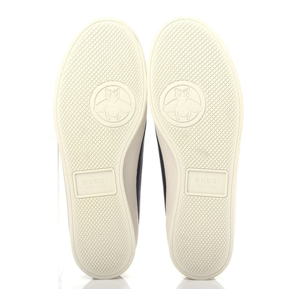 Gucci Calfskin Mens Web Falacer Sneakers 7 White Blue 6 of 11