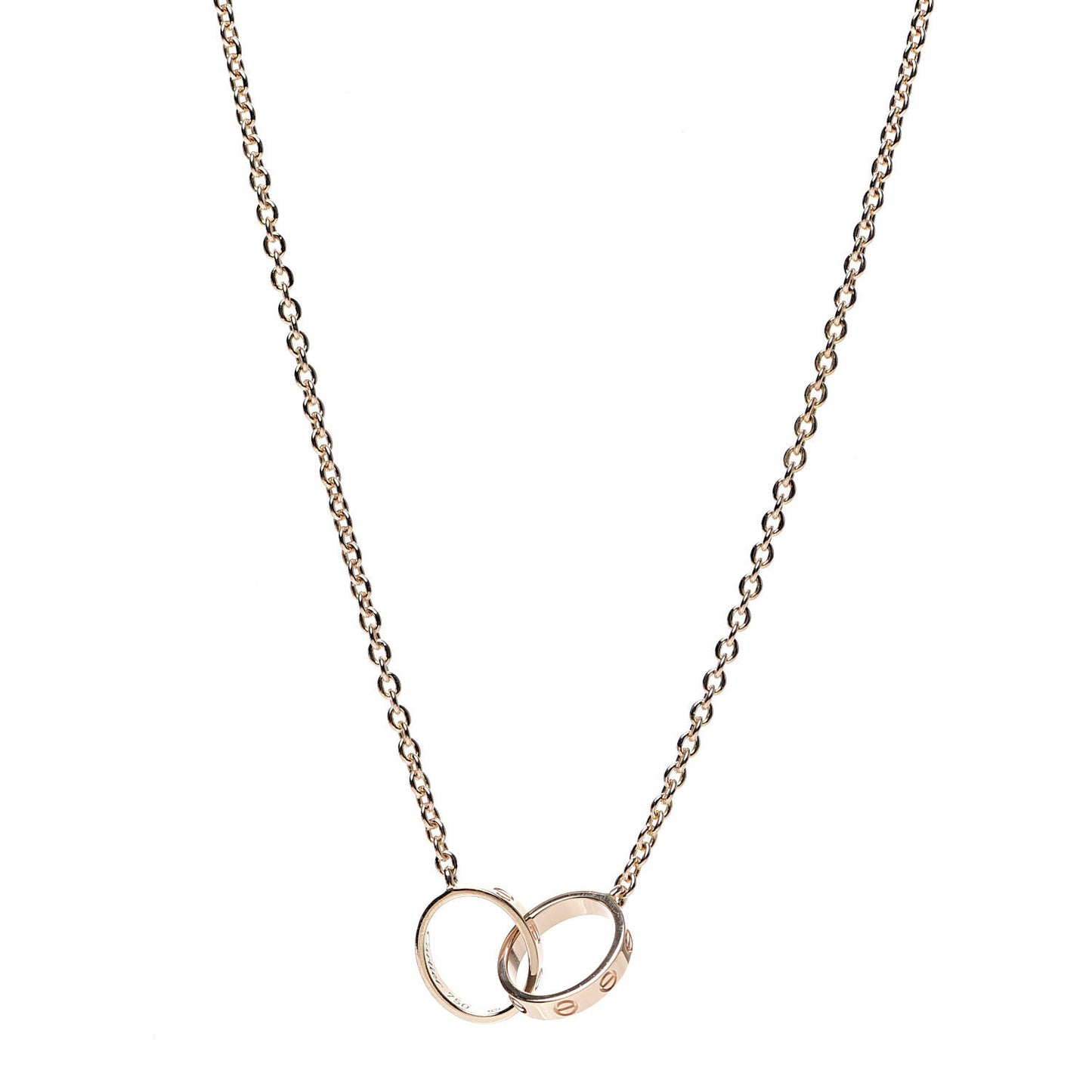 18K Pink Gold Interlocking LOVE Necklace