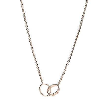 Cartier 18K Pink Gold Interlocking LOVE Necklace 1 of 5