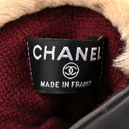 Chanel Lambskin Ponyhair Gloves 7.5 Beige Black Golden 3 of 3