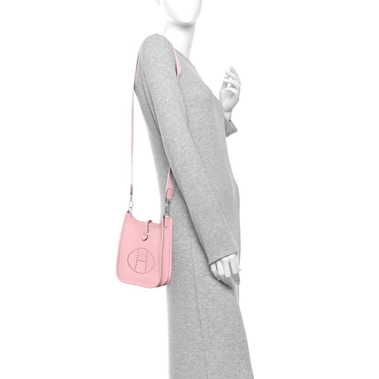Hermes Taurillon Clemence Evelyne TPM Rose Sakura 2 of 11