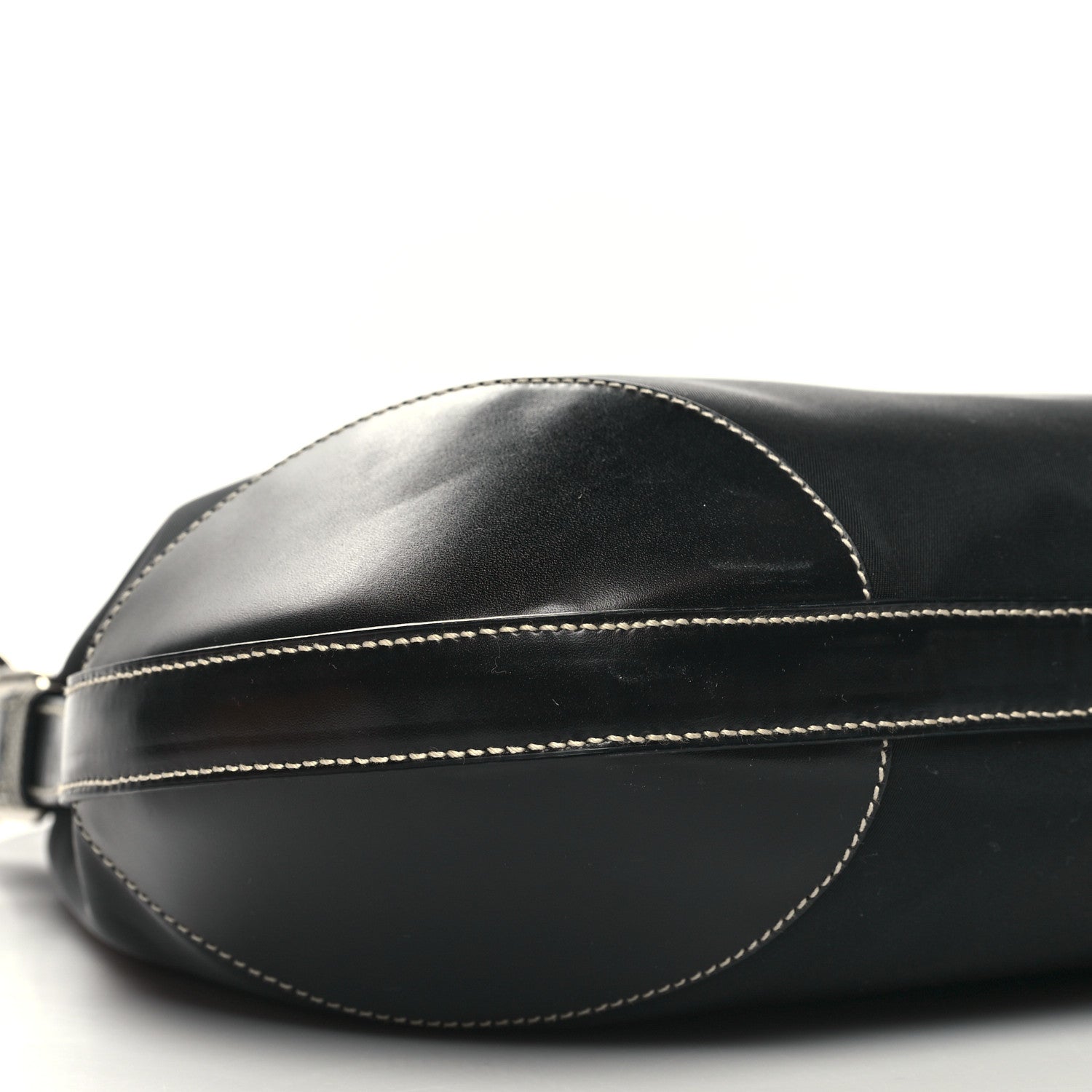 Prada Tessuto Nylon Saffiano Hobo Black 8 of 11