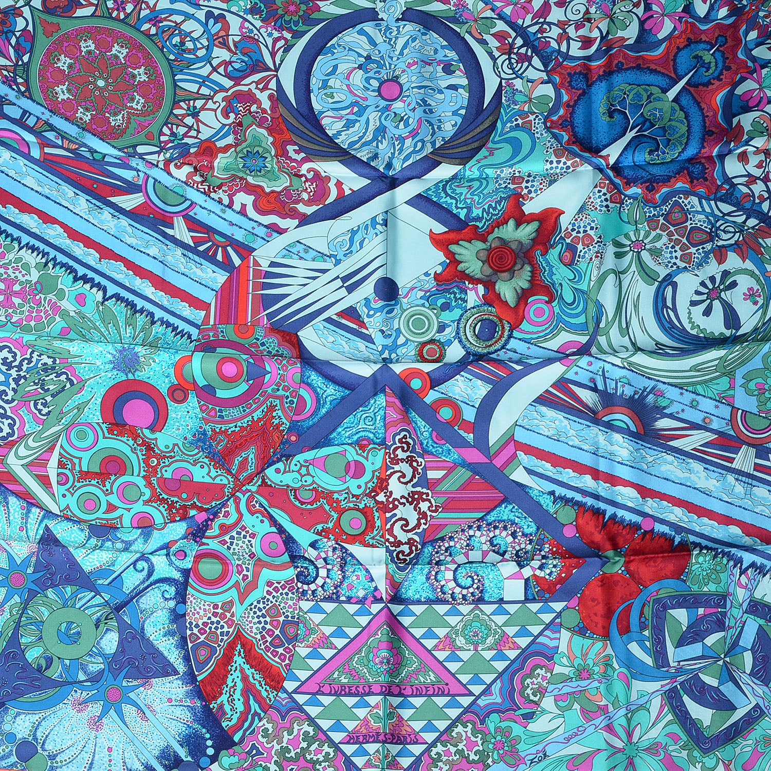 Hermes Silk L'ivresse de L'infini Scarf 90 1 of 5