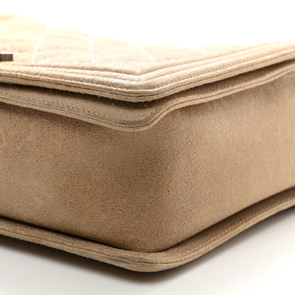 Chanel Nubuck Quilted New Medium Gentle Boy Flap Beige 10 of 10