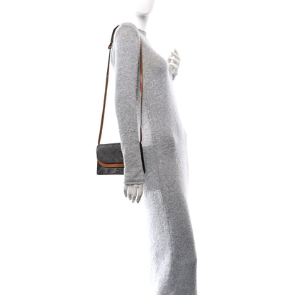 Celine Triomphe Canvas Lambskin Wallet On Strap Tan 2 of 21