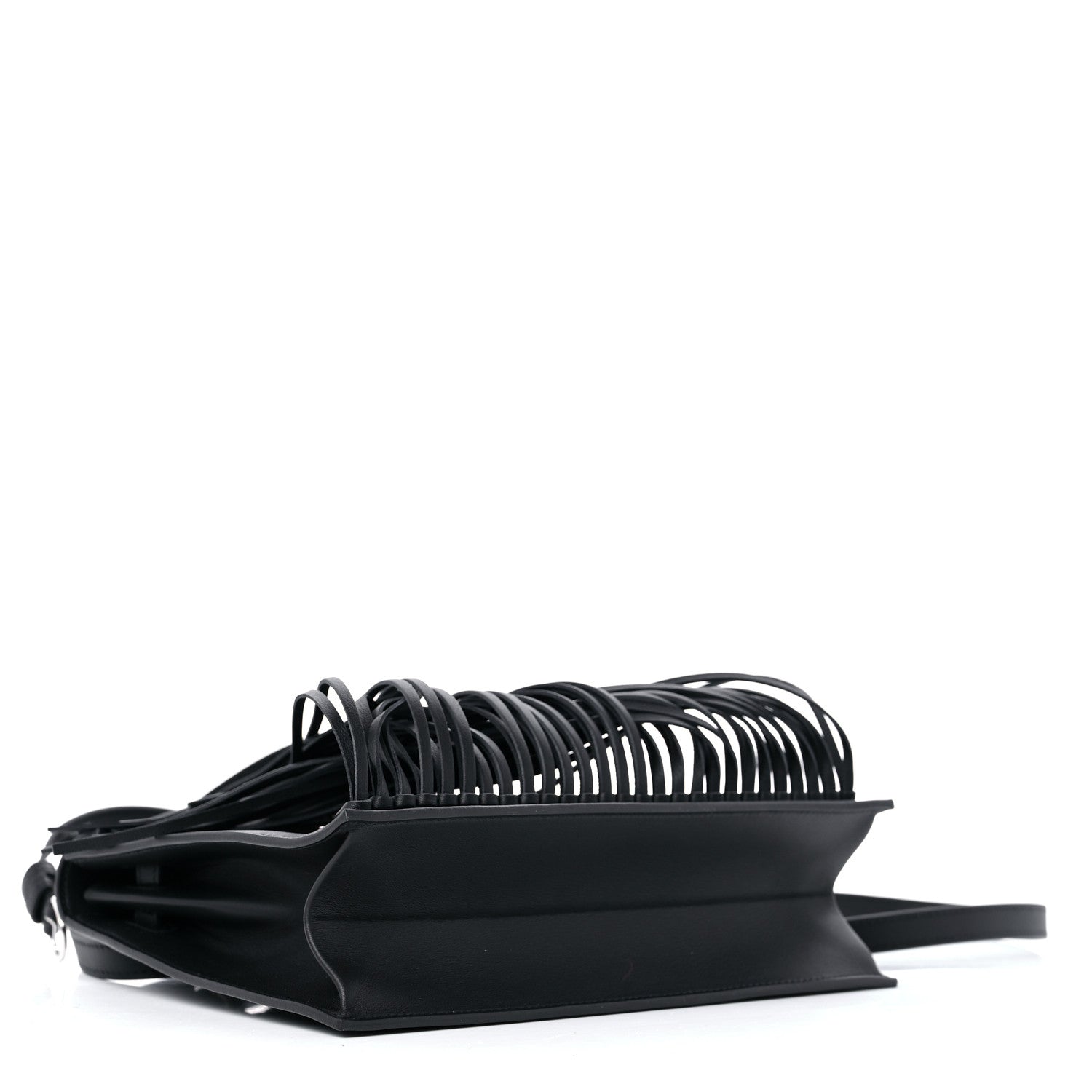 Hermes Swift Kelly Danse Anate Fringed Belt Bag Black 5 of 13