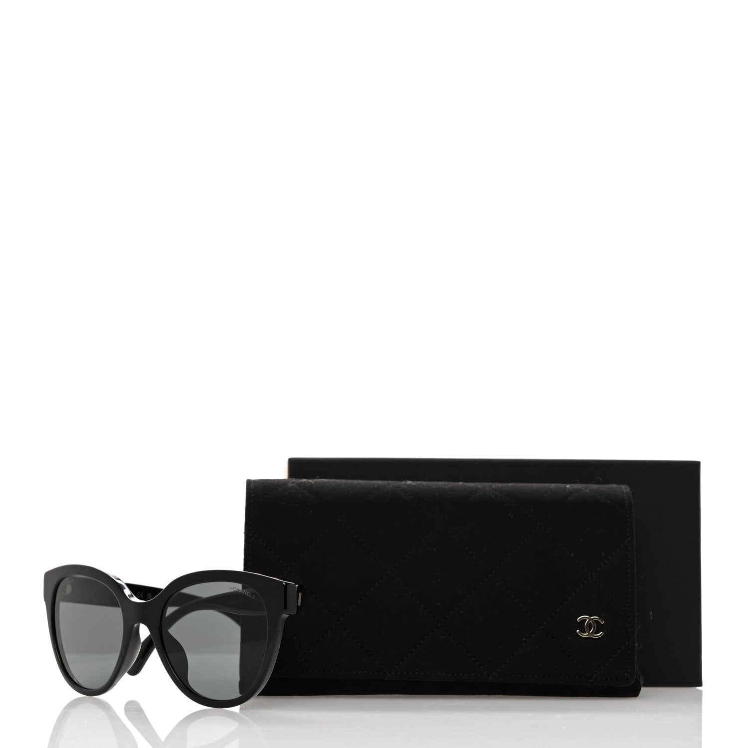 Chanel Acetate CC Butterfly Sunglasses 5414-A Black 8 of 8