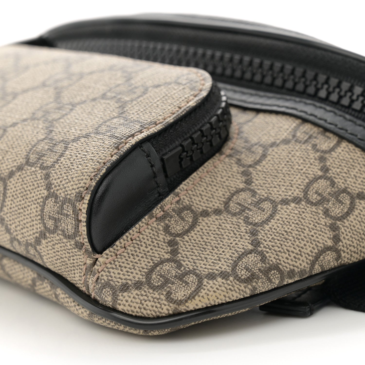 Gucci GG Supreme Monogram Belt Bag Black 10 of 12