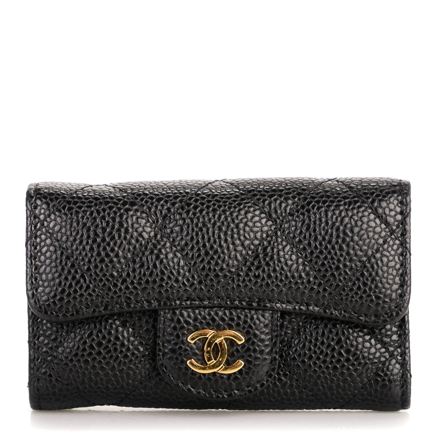 Chanel Caviar Quilted 6 Key Holder Black 1 of 8