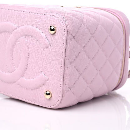 Chanel Caviar Quilted Small Top Handle Vanity Case With Chain Light Pink 9 of 11