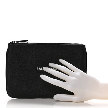 Balenciaga Calfskin Large Everyday Zip Pouch Black 2 of 7