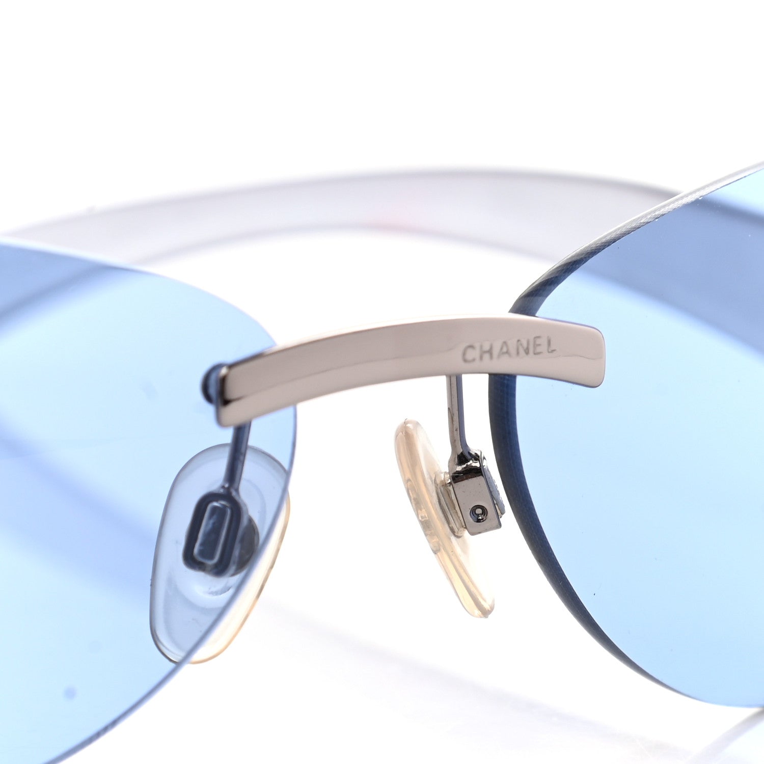 Chanel Frameless CC Logo Sunglasses 4037 Blue 7 of 8