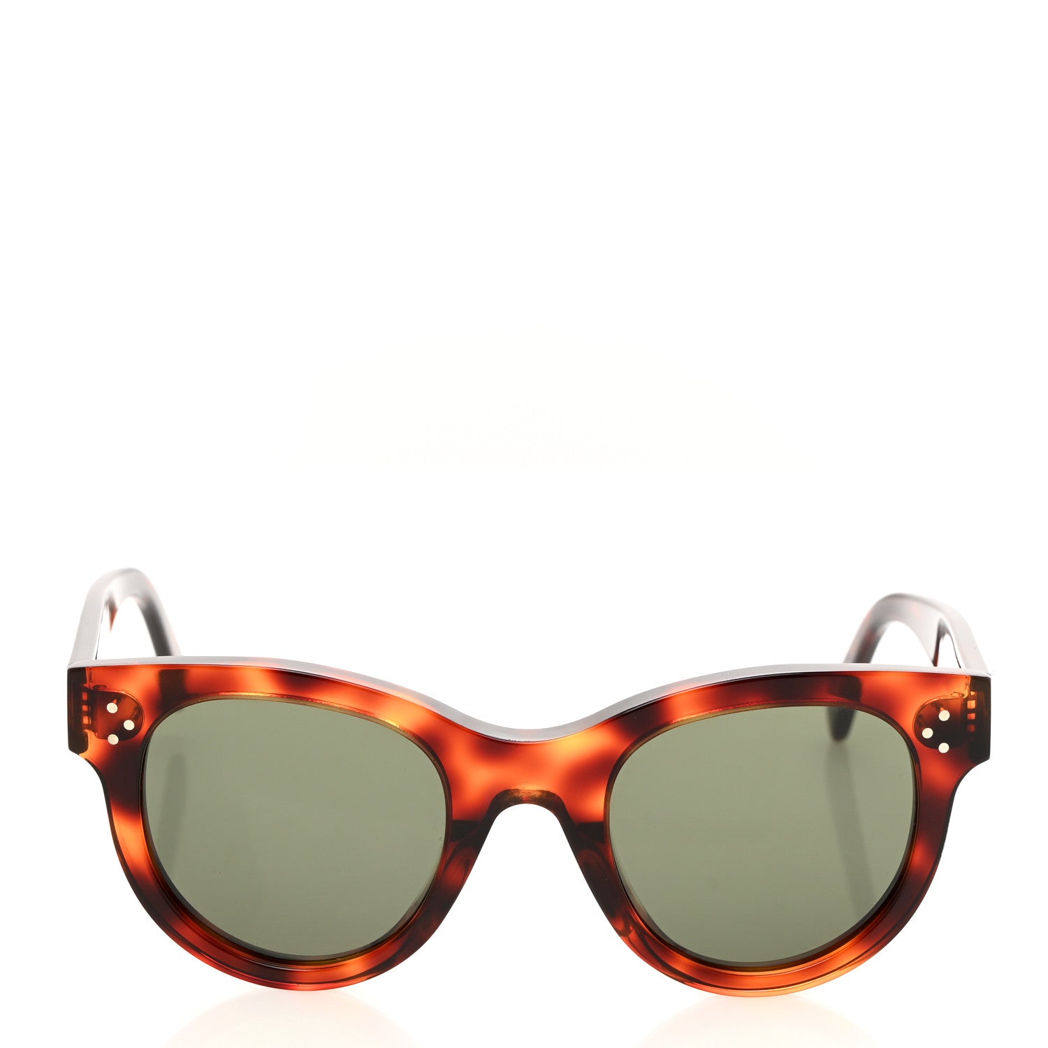 Celine Acetate Round Eye Sunglasses CL4003IN Havana Black 2 of 7