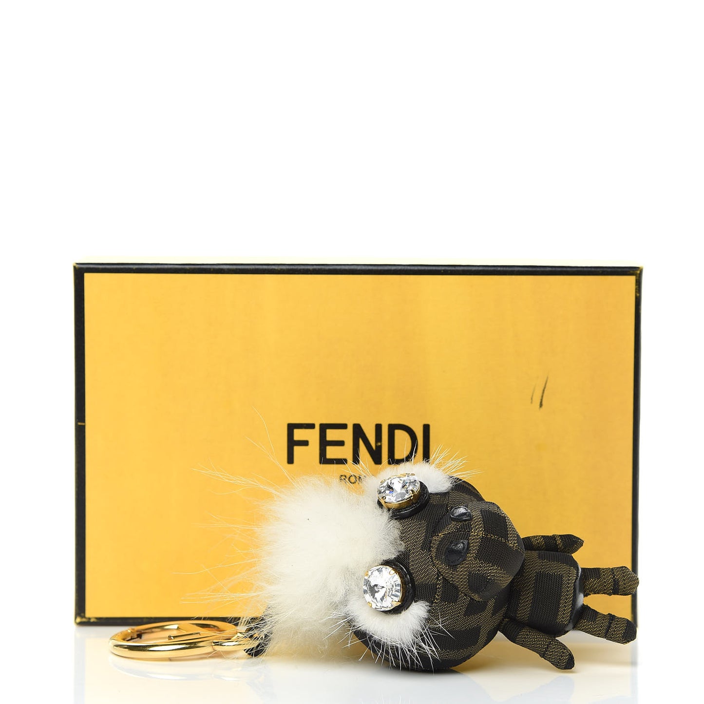 Zucca Fox Fur F is Space Monkey Bag Charm Multicolor