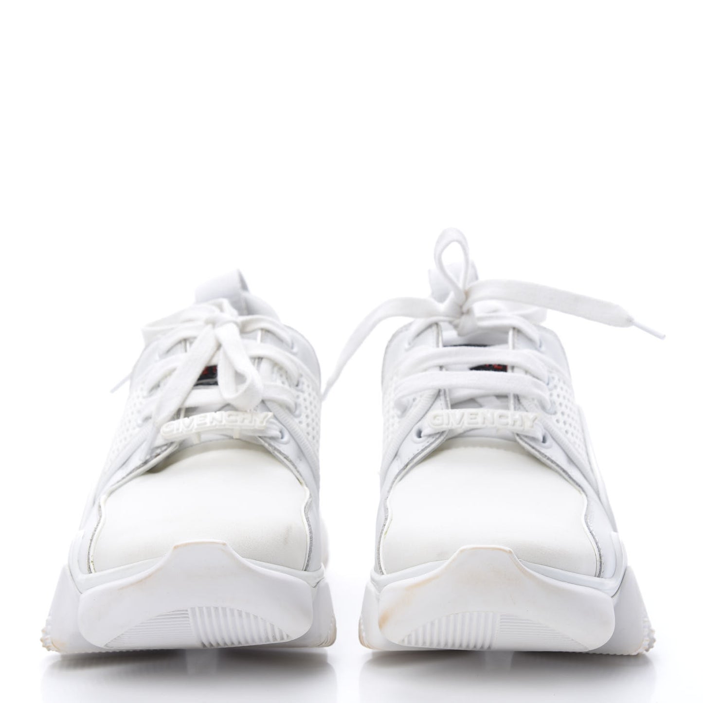Neoprene Suede Mesh Baisse Jaw Low Sneakers 36.5 White
