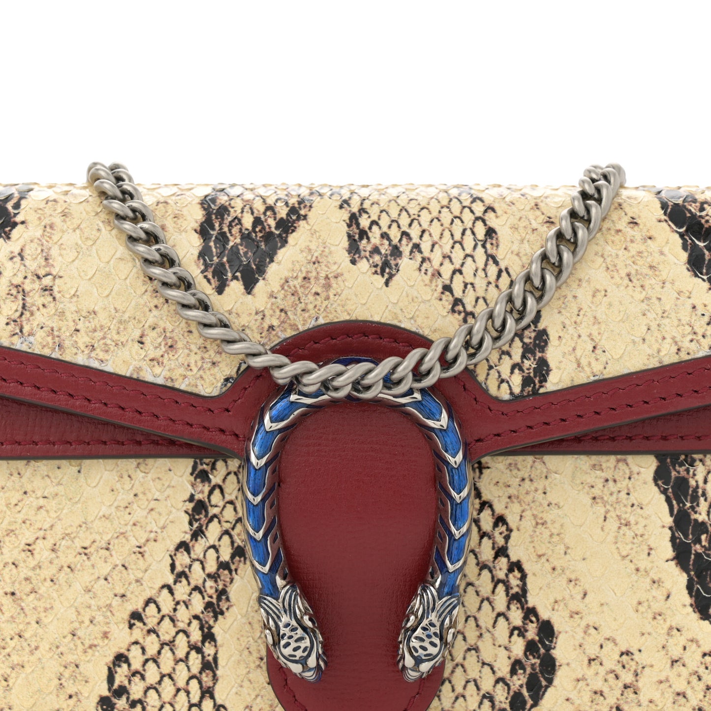 Snakeskin Azalea Calfskin Enamel Super Mini Dionysus Shoulder Bag New Rock New Cherry Red Electric Blue