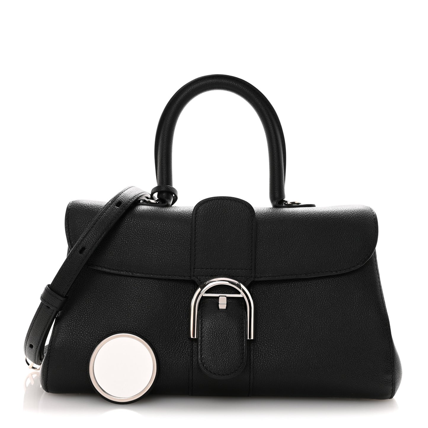 Calfskin Mini Brillant East West Satchel Black