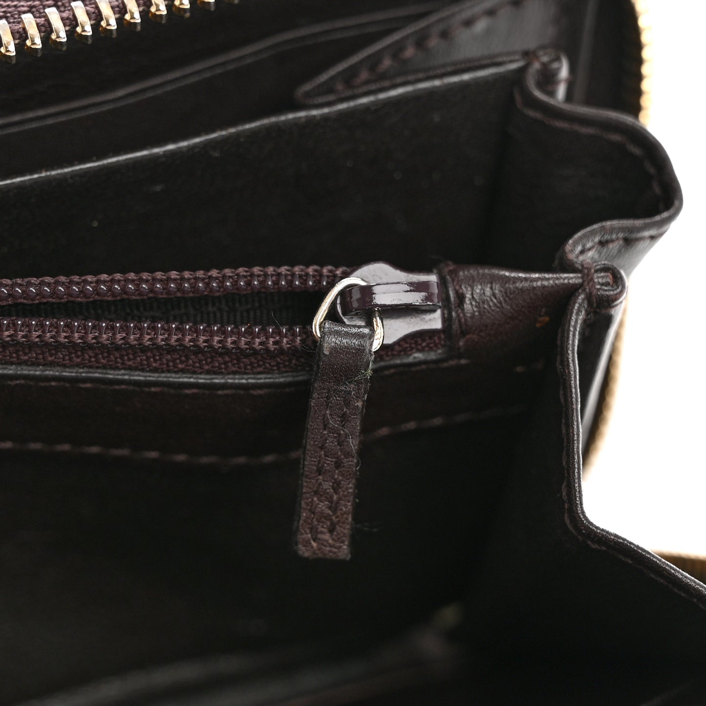 Guccissima Signature Sukey Zip Around Wallet Brown