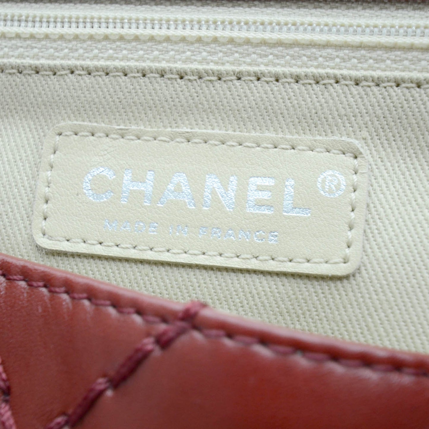 Leather Large Expandable Flap Bag Red